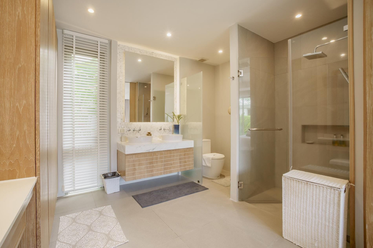 Bathroom 3, Stylish 3BR Pool Villa, Bang Tao + Airport Shuttle, Pulau Phuket