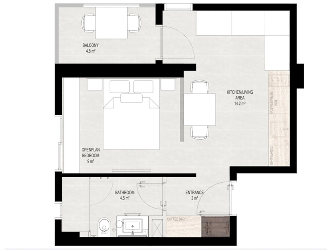 Floor plan 5, Käsiala Apart Hotel Yeni Foça, Foça