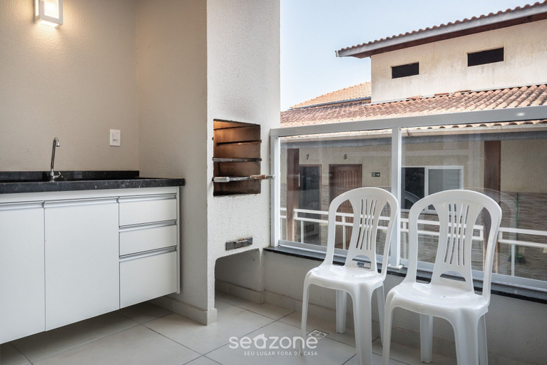 Terrace/patio, Apt With Barbecue 2 min From Tenorio Beach Cah014, Ubatuba