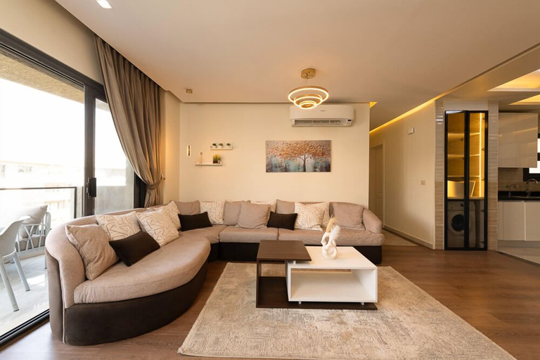 Living area 2, Madinaty Modern 3BR with Garden Views, New Cairo 2