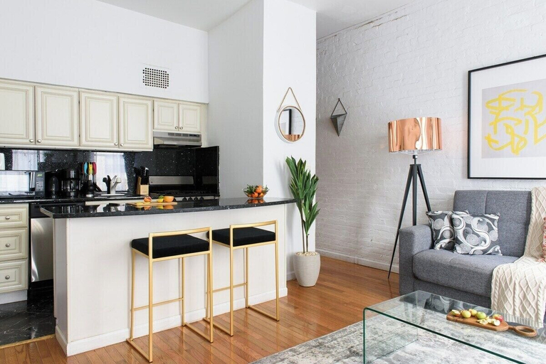 Living area 4, 240 East Apartments, New York