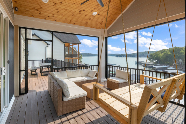 Terrace/patio 3, Lakefront Home w/ Arcade Games, Wet Bar, Dock, Workspace & Stunning Views, Camden