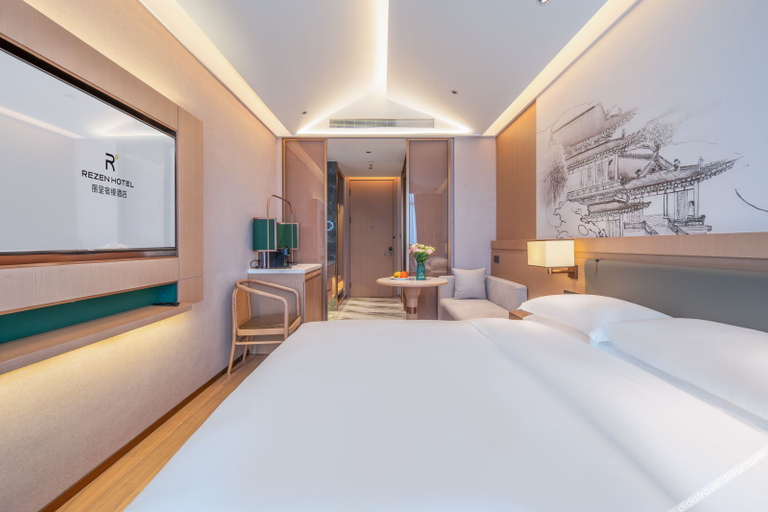 Bedroom 2, Rezen Suman Hotel Hangzhou Caanniao Headquarters, Hangzhou