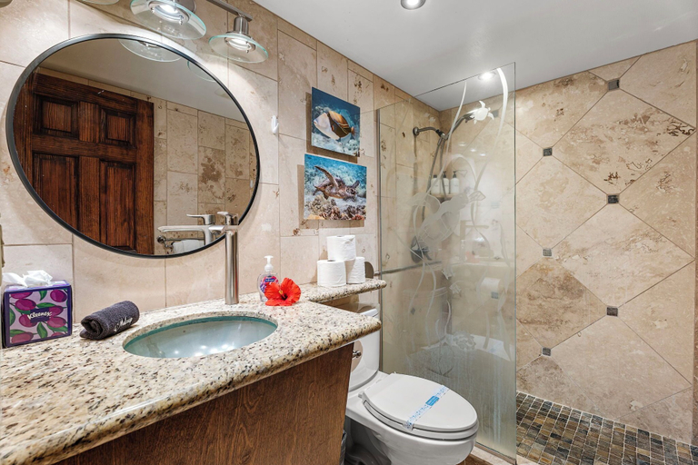 Bathroom 2, Easy Walk to Town Ocean Front AC & Wifi - Vrkcv, Hawaii