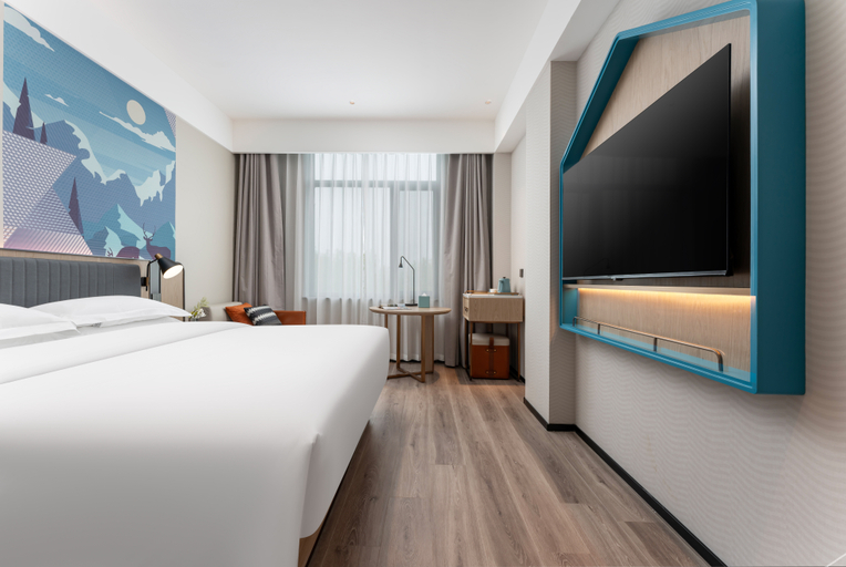 Bedroom 2, Echarm Hotel Fuyang Yingzhou Wanda Plaza, Fuyang