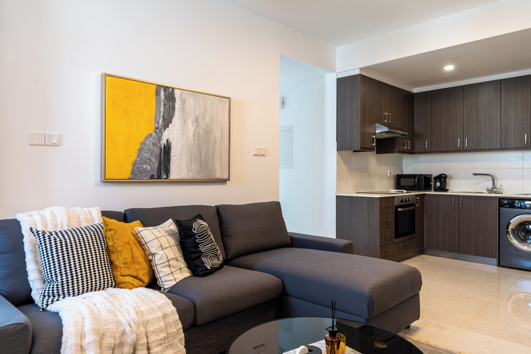 Living room 3, Valleria - 2 BR Apt W Pool in Larnaca, Larnaca
