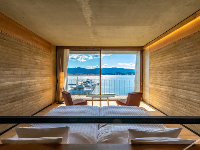 Bedroom, Yanmar Sunset Marina Clubhouse&Hotel, Lake Biwa