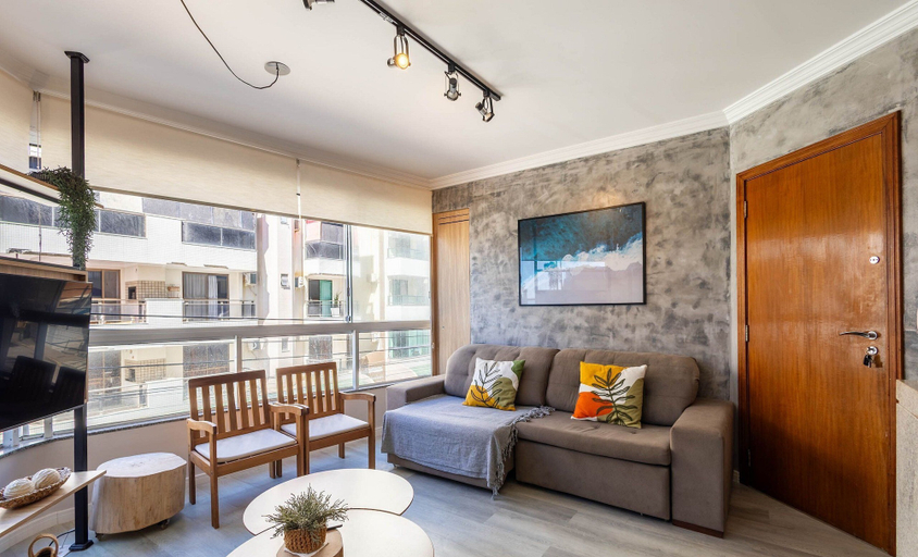 Living area, Apt With Balcony and BBQ 30m From the sea Rdm0101, Itapema