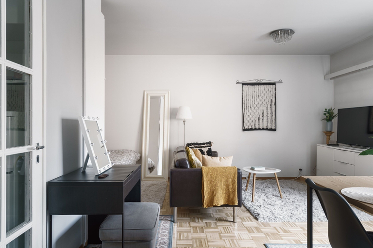 Living area 4, Bright Studio Apt. with Private Balcony, Uusimaa