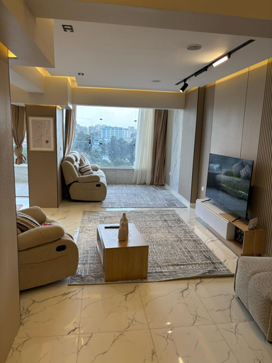 Living area, ALSAWAH 5-Bedroom Duplex with Nile View  Zamalek, Zamalik