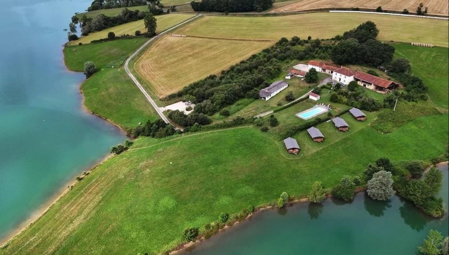 Aerial view, Domaine La Barbe, Gers