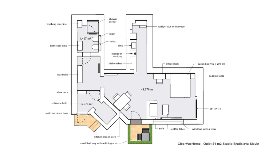 Floor plan 5, ClearVueHome Apartments Bratislava, Bratislava I