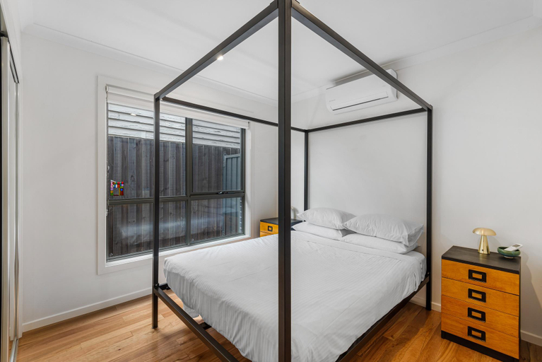 Bedroom, Charming Retro Townhouse in Vibrant Coburg, Melbourne