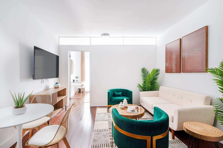 Living area 5, 444 Midtown Apartments, New York
