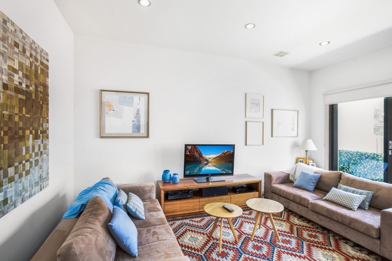 Separate living room 5, 2-Bed Apartment with Parking & Balcony Near Trains, Melbourne