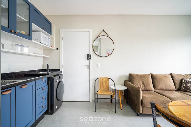 Private kitchen, Apto moderno c/varanda em Campeche CRN101, Florianopolis