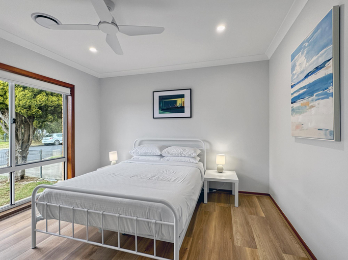 Bedroom 3, 4-Bed Beach House with Garden & Alfresco Dining, Eurobodalla