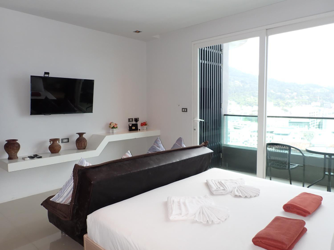 Bedroom 2, ET606 Patong sea view studio-quiet spot, pool, Pulau Phuket