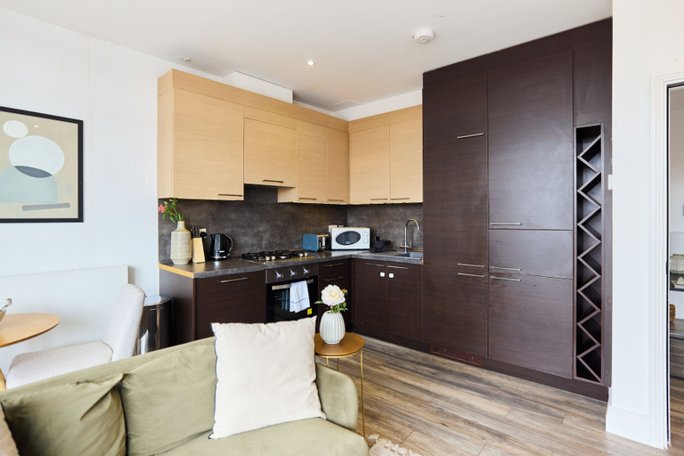 Private kitchen 2, Manor Park One-Bed Escape, London