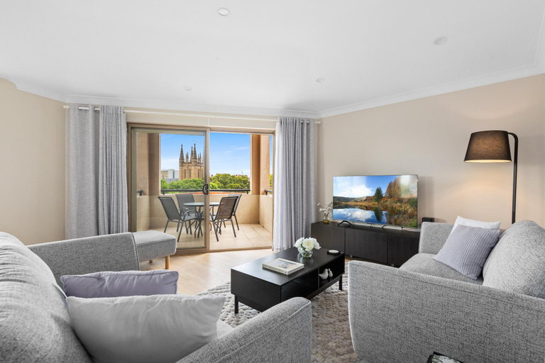 Separate living room 3, Stylish 2-Bed Camperdown Apartment with Balcony, Sydney