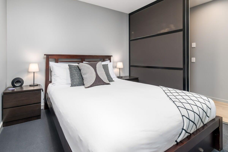 Bedroom 2, Stunning 1BR Apartment with Water Views, Canberra
