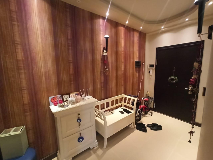 Hallway 3, Apartment with beautiful city view, Baku