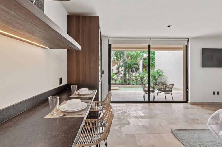 Living area 4, Artra - modern comfort with pool, Cozumel
