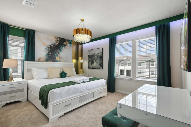 Bedroom 3, Minecraft Game Room 10br Villa W/pool Spa Disney, Polk