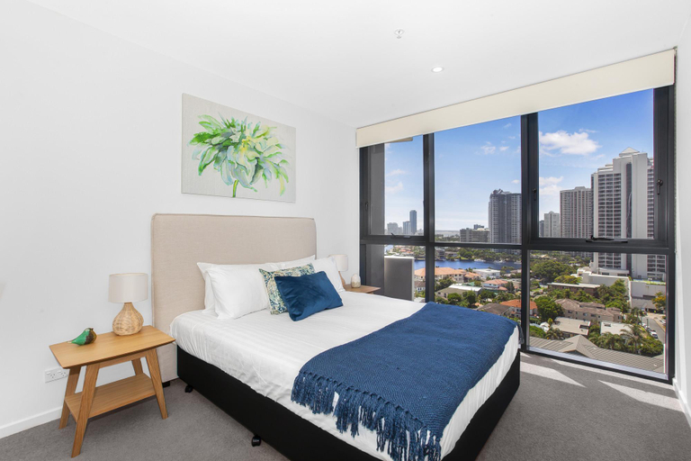 Bedroom 5, 2-Bed Beach Apartment with Pool, Parking & Balcony, Gold Coast