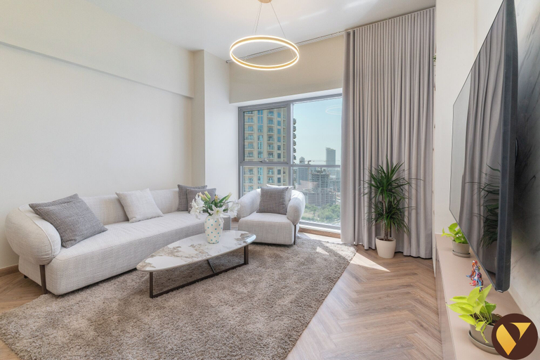 Living area, Vogue | Jeewar JVC near Circle Mall | Pool & Gym, Dubai