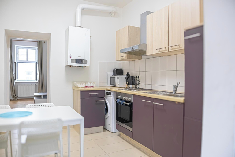 Private kitchen 2, Modern 2BR City Apt Near Stadthalle, Wien