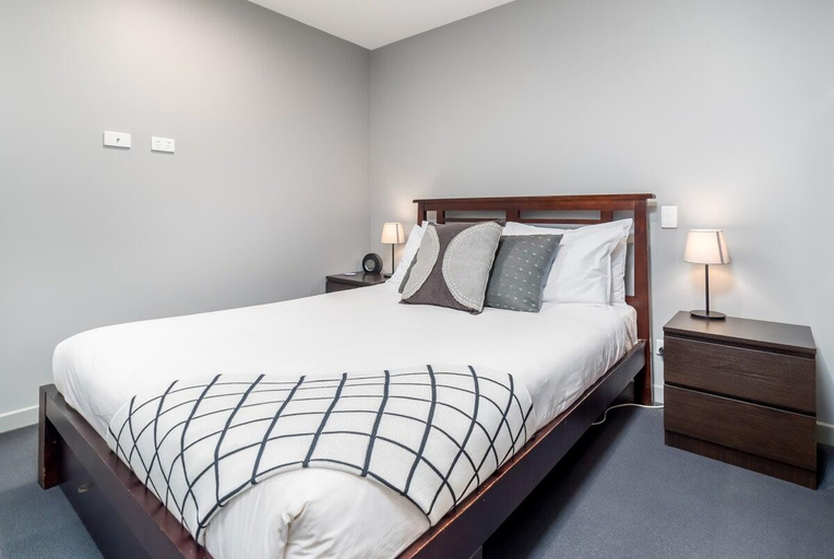 Bedroom 2, Stunning 1BR Apartment with Water Views, Canberra
