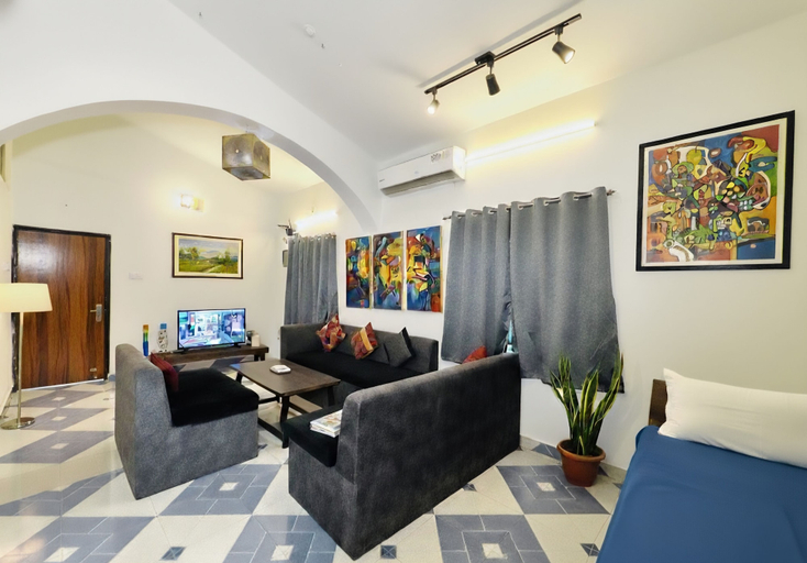 Living area 4, The Plix Villa, North Goa