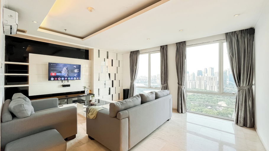 Living area 3, Spacious Luxury 2Br Apartment With Extra Room At Fx Residence, Jakarta Pusat