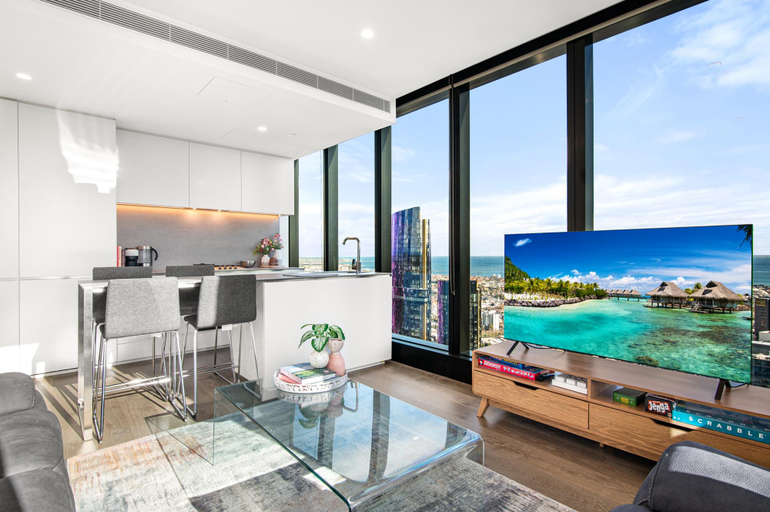 Separate living room 2, Stylish City Apartment with Expanding City Views, Melbourne