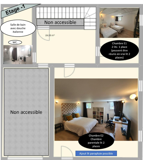 Bedroom 3, Logement a 30min de la defense avec piscine privative, Yvelines