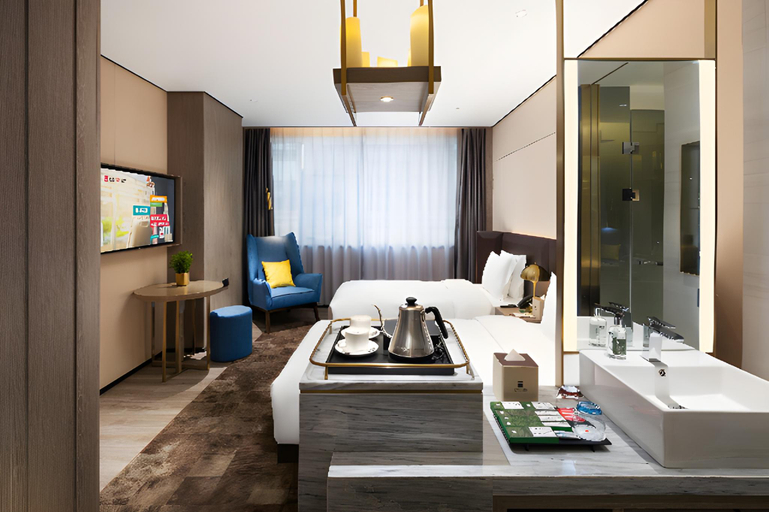 Bathroom, Echarm Plus Hotel Hangzhou Binjiang Xingguang Avenue, Hangzhou