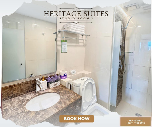 Bathroom, Heritage Suites 1 Pool Near Imago kota kinabalu, Kota Kinabalu