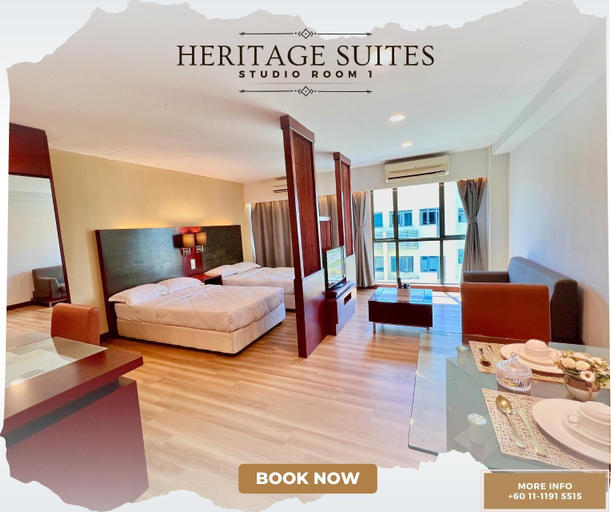 Bedroom 2, Heritage Suites 1 Pool Near Imago kota kinabalu, Kota Kinabalu