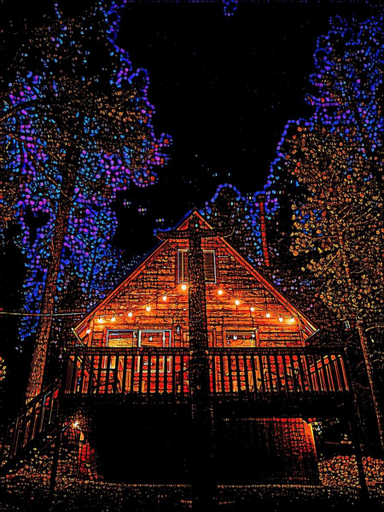 Exterior view 1, Totem Pole Lodge, Kane