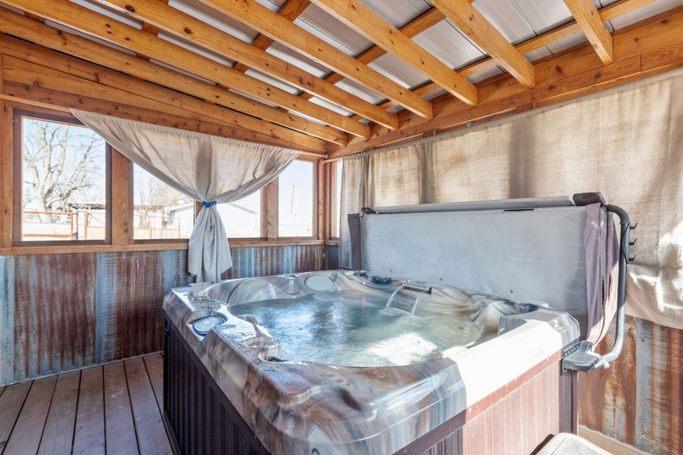 Indoor spa tub, Hollmig Moon View 1 Bedroom Cabin by RedAwning, Gillespie