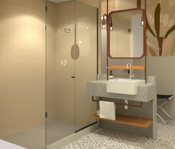 Bathroom 4, B&B HOTEL Santos Dumont, Rio de Janeiro