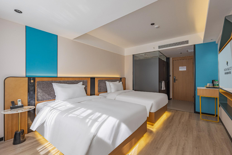 Bedroom 2, Rezen Select Hotel Xishuangbanna Nanyang Jinghong Manting Park, Xishuangbanna Dai