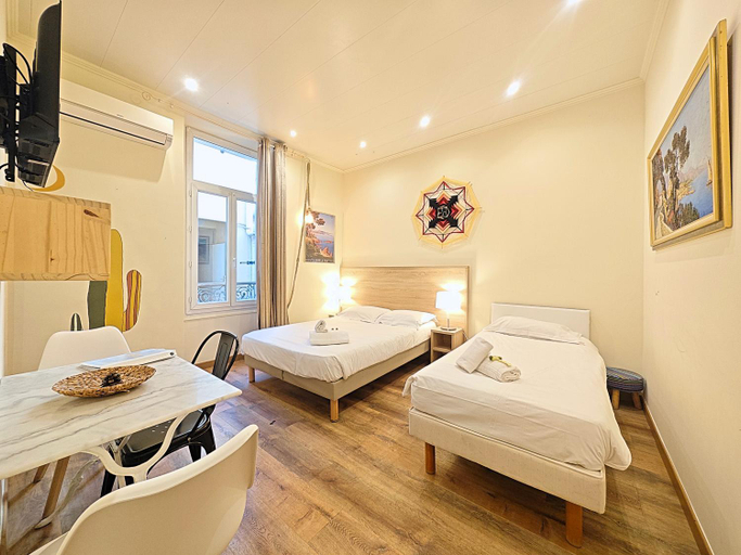 Bedroom 2, Viva Riviera - 19 rue des Freres Pradignac, Alpes-Maritimes