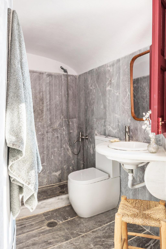 Bathroom 3, Parathyra Cave Houses by Cycladica, South Aegean
