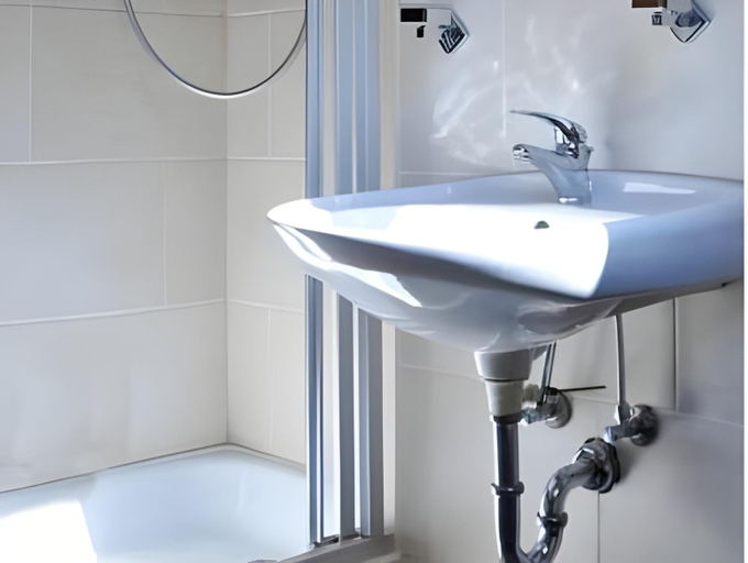 Bathroom 3, Landgasthof Am Teufelstisch, Südwestpfalz