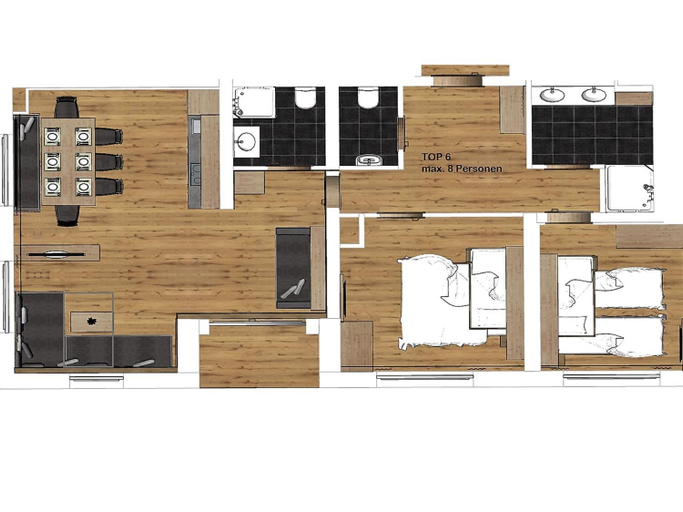 Bedroom, Chalet in Saalbach near Ski Lift, Zell am See