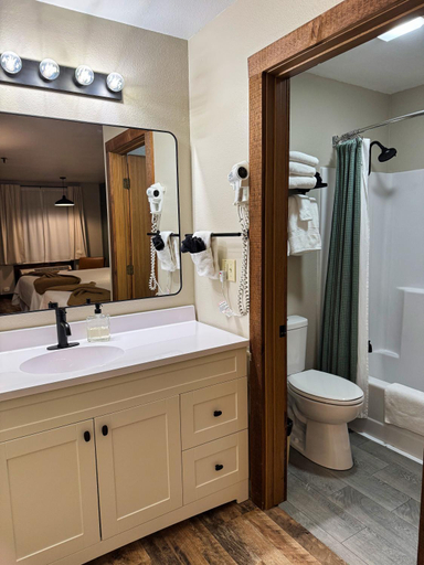 Bathroom 3, Jonesbones Room at White Wing Lodge- Silver Dollar City Getaway, Stone