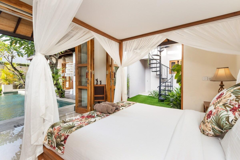 Bedroom 3, Villa Amrina: Central 3BR Tranquility in Umalas, Badung