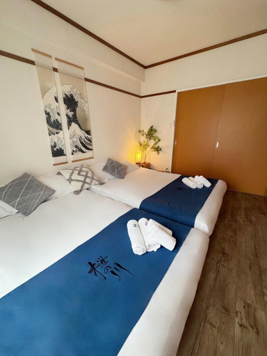 Bedroom 2, 桜の川5 晴空塔巴士直达 免费wifi 1楼便利店 4人房丨Asakusa Skytree bus direct convenience store 1floor 4 people, Taitō